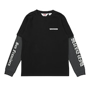 ベンデイビス(BEN DAVIS)フェイクレイヤード ロンT 長袖Tシャツ 26780031-BLK