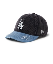ニューエラ(NEW ERA)帽子 9THIRTY Sean Wotherspoon ロサンゼルス・ドジャース ネイビーコーデュロイ ウォッシュドデニムバイザー…