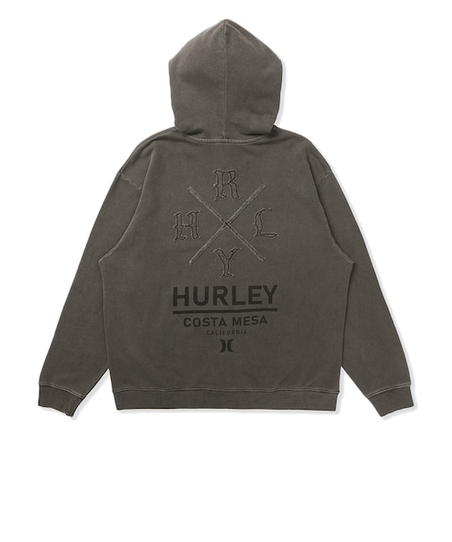 ハーレー（HURLEY）ピグメント オーバーサイズ ジップアップ フーディー MCFF262028-BLK