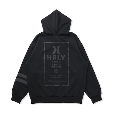 ハーレー（HURLEY）PHANTOM スウェット ハーレー オーバーサイズ ジップアップ フーディー MUFF262011-BLK