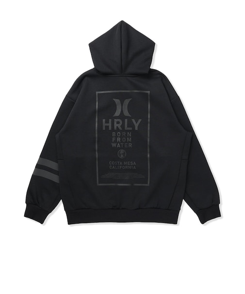 ハーレー（HURLEY）PHANTOM スウェット ハーレー オーバーサイズ ジップアップ フーディー MUFF262011-BLK