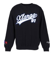 エクストララージ（XLARGE）BASEBALL クルーネックスウェット 101263012006-BLACK