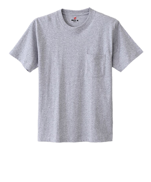 ヘインズ（Hanes）Tシャツ メンズ ビーフィー ポケット BEEFY 半袖 クルーネック グレー 無地T 定番 長持ち H5190 060 オンライン価格
