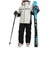 デサント（DESCENTE）スキーウエア ジュニア 上下 セット DWJUJH01X PRT ホワイト ブラック サイズ調整 130 140 150 160 …