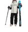 デサント（DESCENTE）スキーウエア ジュニア 上下 セット DWJUJH01X PRT ホワイト ブラック サイズ調整 130 140 150 160 …