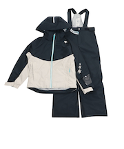 デサント（DESCENTE）スキーウエア ガールズ スーツ DWJUJH03X NNY ネイビー サイズ調整 130 140 150 160 スキー スノーボ…