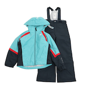 デサント（DESCENTE）スキーウエア ジュニア 上下 セット DWJUJH02X LBL ブルー サイズ調整 110 120 130 140  スキー 雪…