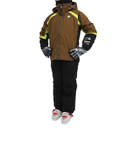 デサント（DESCENTE）スキーウエア ジュニア 上下 セット DWJUJH02X NTG ブラック サイズ調整 130 140 150 160 スキー ス…