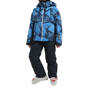 デサント（DESCENTE）ジュニア スキースーツ 上下セット DWJUJH04X BLU ブルー サイズ調整 防水透湿 撥水