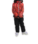 デサント（DESCENTE）ジュニア スキースーツ 上下セット DWJUJH04X RED レッド サイズ調整 防水透湿 撥水