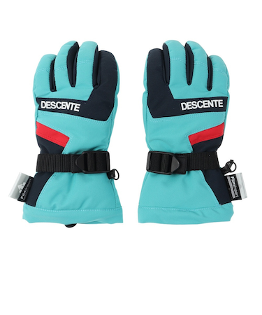 デサント（DESCENTE）ジュニア スキー グローブ スノーボード 手袋 スノボ ライトブルー 5本指グローブ DWDUJD01X LBL 防水透湿 抗菌防…