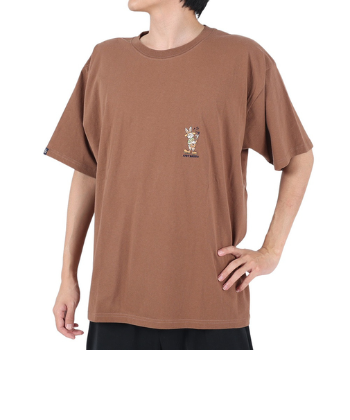 クリフメイヤー（KRIFF MAYER）半袖Tシャツ キャンプラビット半袖Tシャツ ギター 2243100-29:BROWN ブラウン