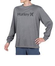 ハーレー（HURLEY）UPF50+ 軽量 速乾 ストレッチ ラッシュガード 長袖 RASH ONE AND ONLY MRG2310033-CGHT