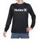 ハーレー（HURLEY）UPF50+ 軽量 速乾 ストレッチ ラッシュガード 長袖 RASH ONE AND ONLY MRG2310033-BLK