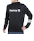 ハーレー（HURLEY）UPF50+ 軽量 速乾 ラッシュガード フルジップパーカー 長袖 MRG2310036-BLK