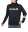 ハーレー（HURLEY）ラッシュガード 長袖 フルジップ ジャケット MRG2310037-BLK 速乾 UVカット