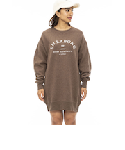 ビラボン（BILLABONG）COLLEGE LOGO スウェットワンピース BD014363 CRK0
