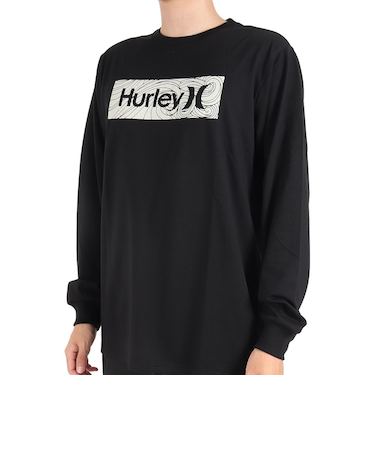 ハーレー（HURLEY）VORTEX BOX ロゴ 長袖Tシャツ MLS2312011-BLK