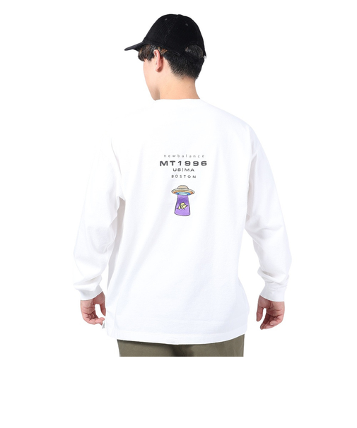 ニューバランス（new balance）長袖Tシャツ ロンT MT1996 グラフィックロングスリーブTシャツ AMT35114WT ホワイト
