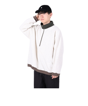 クリフメイヤー（KRIFF MAYER）トレーナー スウェット 裏起毛 マルチカラー ハーフジップ 2327801-8 IVORY アイボリー 綿100