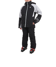 デサント（DESCENTE）ジュニア スーツ スキーウェア ジャケット パンツ 上下セット DWJWJH02X BLK サイズ調整