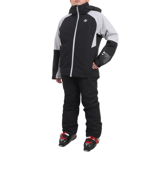 デサント（DESCENTE）ジュニア スーツ スキーウェア ジャケット パンツ 上下セット DWJWJH02X BLK サイズ調整