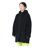 オーシャンパシフィック（Ocean Pacific）ボア×キルト切り替え フードロングジャケット 553212BLK