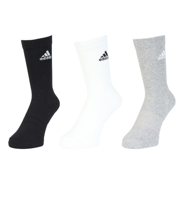 アディダス（adidas）クッション クルーソックス 3足組 EBB96-IC1311