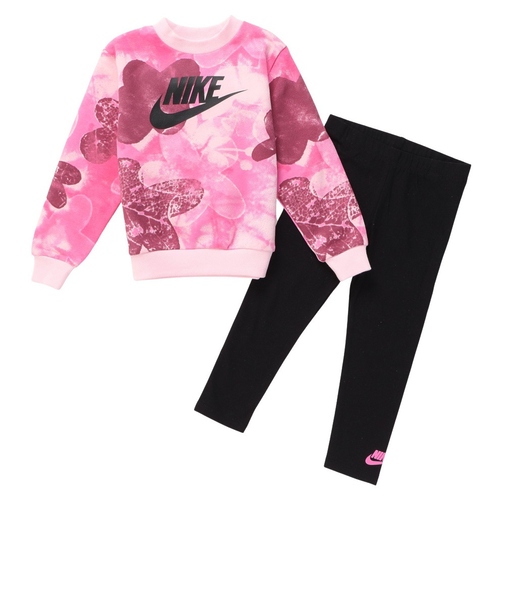 ナイキ（NIKE）トレーナー 上下セット キッズ CREW LEGGING SET 26L065-023