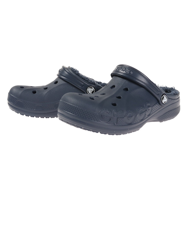 クロックス（crocs）サンダル ジュニア 紺 バヤ ラインド クロッグ キッズ Baya Lined Clog ネイビー 207500-463-2022 ボ…
