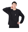 クリフメイヤー（KRIFF MAYER）ワンポイント シンプル 長袖Tシャツ キャンプラビットロンT ミニ刺繍 2337808-19:BLACK ブラック ユ…
