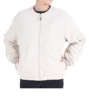 クリフメイヤー（KRIFF MAYER）アウター リバーシブル ノーカラー ひっくりライトジャケット 2334401L-8:IVORY ホワイト×ブルー