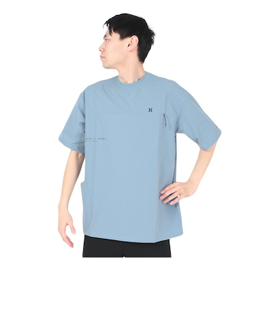 ハーレー（HURLEY）ラッシュガード ファントム ウーブン オーバーサイズド アイコン半袖Tシャツ MUT2411010-DBLE
