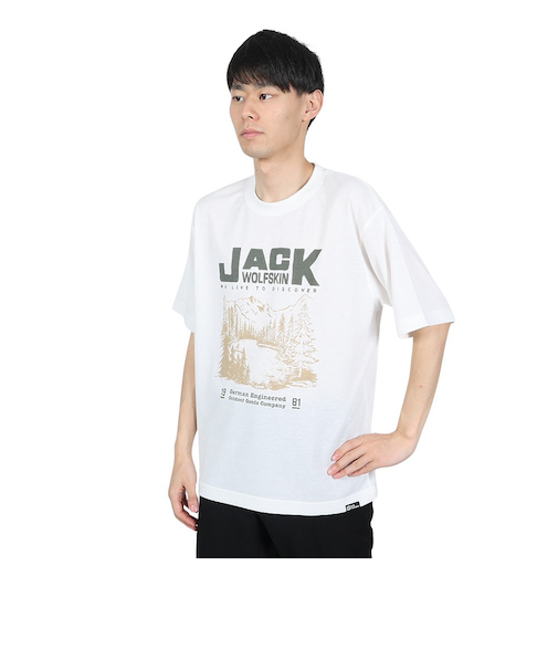 ジャックウルフスキン（JackWolfskin）半袖Tシャツ JP YUKON POSTER SS T 5034251_5055 速乾