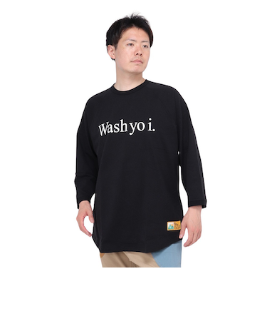 ゴースローキャラバン（GOSLOWCARAVAN）USA/C 祭 8分袖 ルーズベースボールTシャツ 321905 BLK