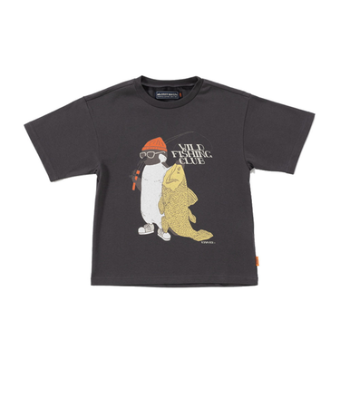 クリフメイヤー（KRIFF MAYER）ジュニア 半袖Tシャツ ウェットプロテクトアニマルT ペンギン 2347858K-17:CHARCOAL チャコールグ…
