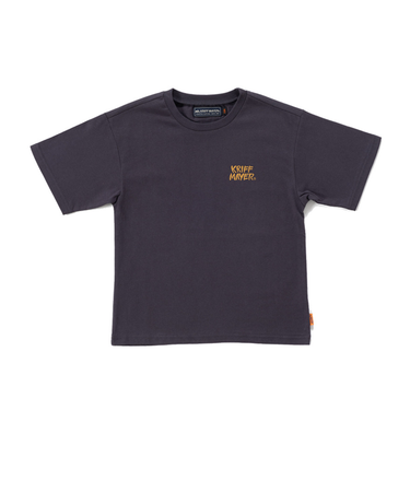 クリフメイヤー（KRIFF MAYER）ジュニア 半袖Tシャツ キャンプラビット バックプリントT 2347851K-17:CHARCOAL チャコールグレー