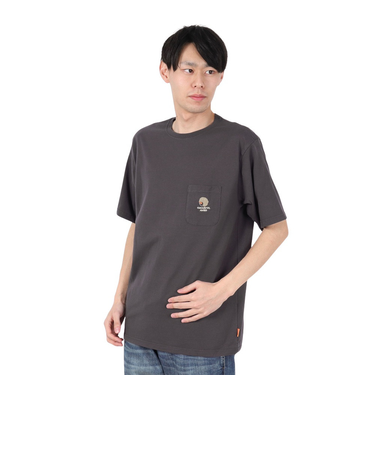 クリフメイヤー（KRIFF MAYER）アフロくん 半袖ポケTシャツ サボテン 2357801:17:CHARCOAL