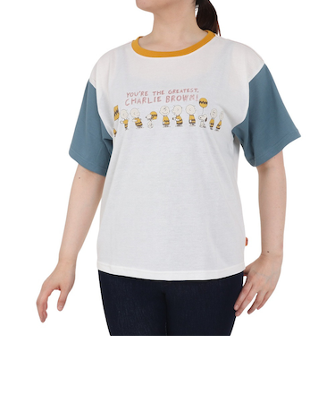 クリフメイヤー（KRIFF MAYER）スヌーピー半袖ゆるTシャツ チャーリー 2357819L:90:MULTI-COL 速乾