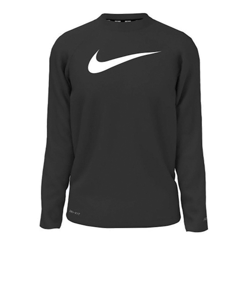 Nike XL 黒 ナイキ（NIKE）ラッシュガード 長袖 UVカット 速乾 ソリッド