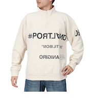 ライズ（RYZ）SCRIPT ハーフジップ スウェットシャツ RZ10CD24FW0009 OWHT