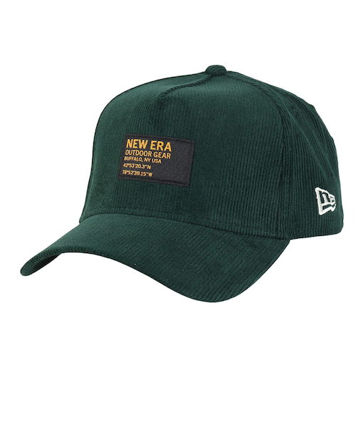 ニューエラ（NEW ERA）9FORTY A-Frame Corduroy ウーブンパッチ キャップ ダークグリーン 14307279