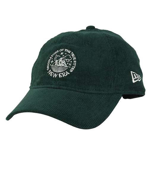ニューエラ（NEW ERA）9THIRTY Corduroy Circle ロゴ キャップ ダークグリーン 14307302