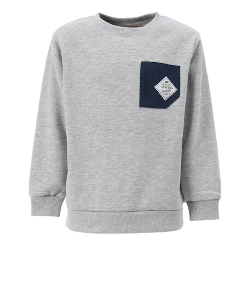 クリフメイヤー（KRIFF MAYER）ジュニア スウェット トレーナー ヤマロゴ ポケクルー 2417862K:15:GRAY グレー バックプリント
