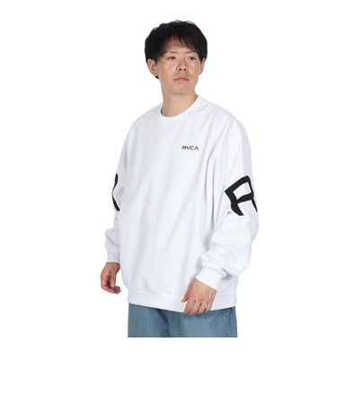 ルーカ（RVCA）FAKE RVCA クルーネックトレーナー BE042032 WHT
