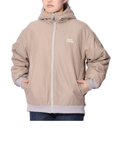クリフメイヤー（KRIFF MAYER）アウター ブルゾン ひっくりジャケット リバーシブル 2414415L 20 BEIGE ベージュ フリースジャケット