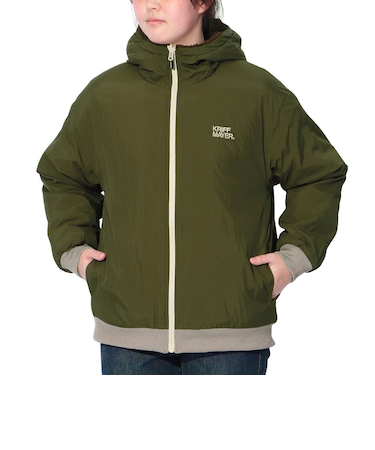 クリフメイヤー（KRIFF MAYER）アウター ブルゾン ひっくりジャケット リバーシブル 2414415L 69 KHAKI カーキ フリースジャケット