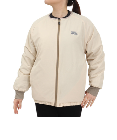 クリフメイヤー（KRIFF MAYER）アウター ブルゾン ノーカラーひっくりジャケット リバーシブル 2414416L 9 NATURAL キナリ