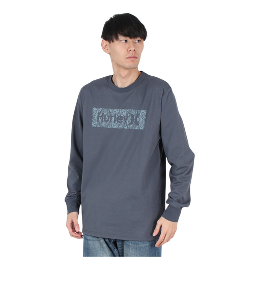 ハーレー（HURLEY）VORTEX ボックス ロゴ ロングスリーブTシャツ 24XBMCLS027-NVGY