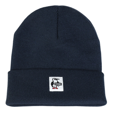 チャムス（CHUMS）ニット帽 キッズニットキャップ CH25-1069-N001 ネイビー オールシーズン ブービーロゴ ちくちくが少ない
